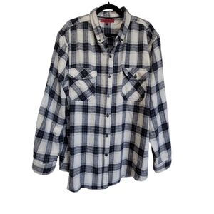 XXL Men's Plaid 100% Cotton Checketed Long Sleeve Button Down Shirt or Shacket